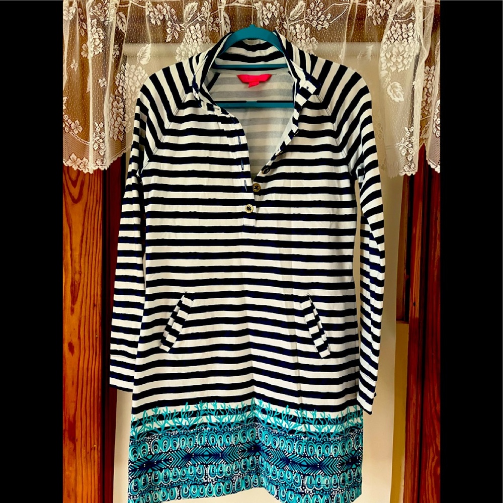 Lily Pulitzer Captain Popover dress Positano stripe size small